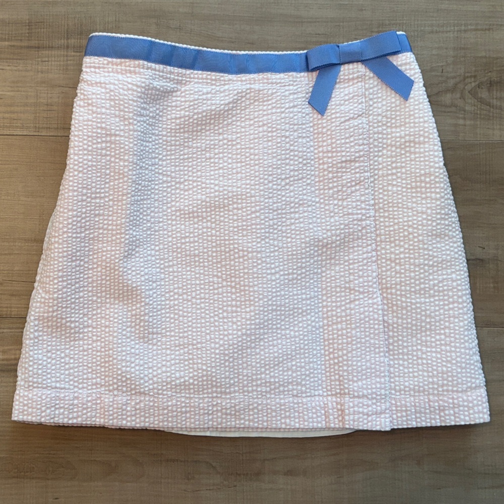 Vineyard Vines Pink A-Line Skirt with Blue Bow
